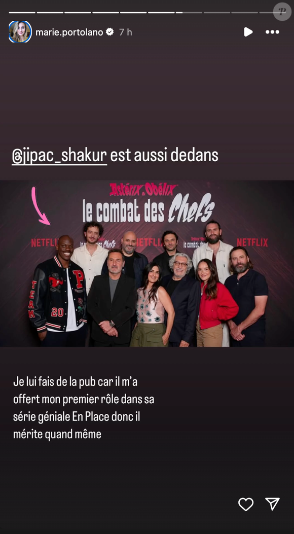 Capture d'écran de la story du compte Instagram de Marie Portolano du 30/04/2025
