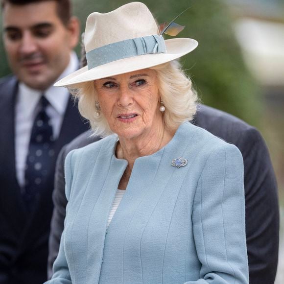 18 octobre 2025 - Journée des champions britanniques QIPCO à l'hippodrome d'Ascot, dans le Berkshire, au Royaume-Uni. Ici, la reine Camilla (Camilla Parker Bowles, reine consort d'Angleterre). GOFF  / BESTIMAGE