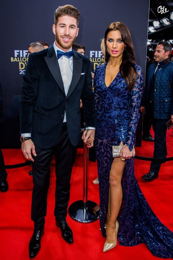 Sergio Ramos et sa compagne Pilar Rubio - Gala FIFA Ballon d'Or 2014 à Zurich, le 12 janvier 2015. Action Press / Bestimage