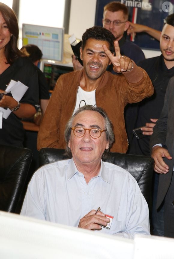 Jamel Debbouze et Philippe Lavil au siège d'Aurel BGC, rue Richelieu à Paris, France, le 12 septembre 2016. Photo Jerome Domine/ABACAPRESS.COM