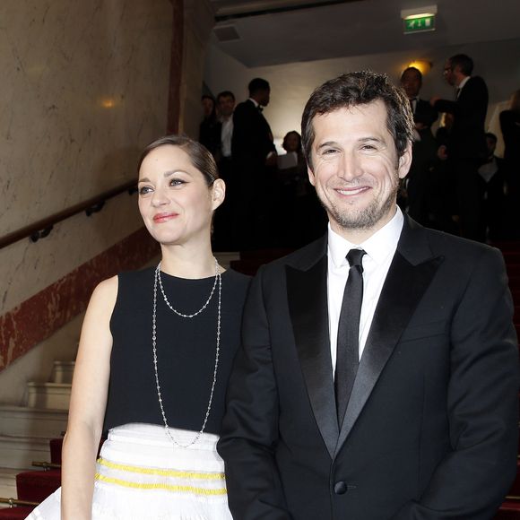 Guillaume Canet et  Marion Cotillard - Arrivées Intérieur - 40ème cérémonie des Cesar au théâtre du Châtelet à Paris, le 20 février 2015.

BORDE-JACOVIDES / BESTIMAGE