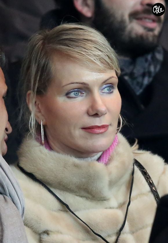Vincent Labrune (president du conseil de surveillance de l'OM) et Margarita Louis-Dreyfus (dirigeante du groupe Louis Dreyfus et actionnaire majoritaire de l'Olympique de Marseille) - Huitieme de finale de la Coupe de France de football entre le PSG et l'Olympique de Marseille au Parc des Princes a Paris le 27 fevrier 2013. Le PSG a remporte le match sur le score de 2 buts a 0.