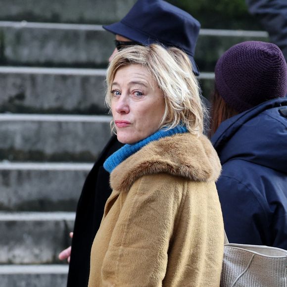 Valeria Bruni-Tedeschi - Obsèques du réalisateur Bertrand Blier en l'église Saint-Roch à Paris le 29 janvier 2025. © Dominique Jacovides/Bestimage