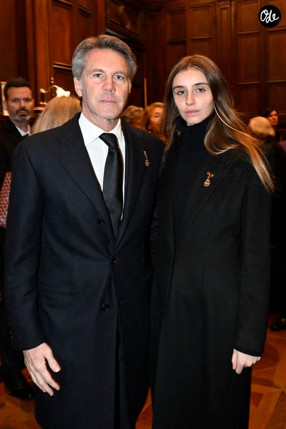 Emanuele Filiberto di Savoia (Le prince Emanuele Filiberto de Savoie, prince de Venise et de Piémont, duc de Savoie), Vittoria di Savoia (Vittoria de Savoie, princesse de Carignan et marquise d'Ivrée) lors de la messe votive du Prince Vittorio Emanuele à la Basilique de Superga le 1er février 2025 à Turin, Italie.  Max Montingelli/SGP/Bestimage
