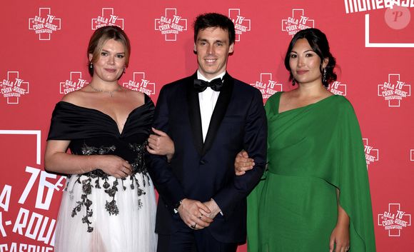 Camille Gottlieb, Marie et Louis Ducruet - 76ème Bal de la Croix Rouge dans la salle des Etoiles à Monaco le 12 juillet 2025. © Claudia Albuquerque/Bestimage