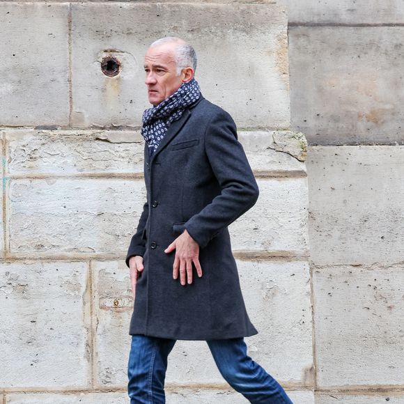 Gilles Bouleau - Sortie des obsèques de C.Laborde  en l’église Saint-Roch à Paris, le 6 février 2025. © Jacovides - Moreau / Bestimag