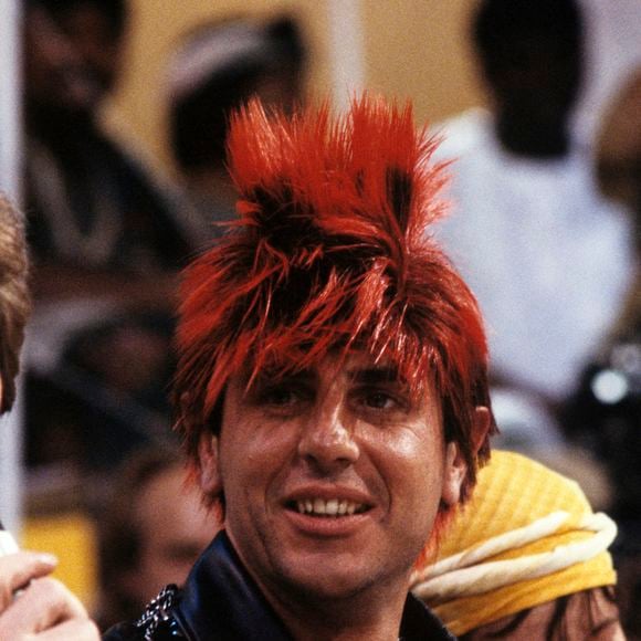 Archives -En France, à Paris, sur le plateau de l'émission "Carnaval" Patrick Sebastien et Patrick Simpson-Jones. Le 28 avril 1986
© Bernard Leguay via Bestimage