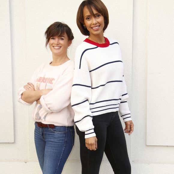 Béatrice de la Boulaye, Sonia Rolland pour Tropiques criminels. - Rendez-vous avec les actrices et acteurs de la 24ème édition du festival Tv de Luchon le 12 février 2022. © Christophe Aubert / Bestimage