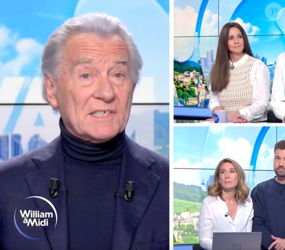 William Leymergie aux commandes d'un nouveau numéro de "William à midi" sur C8 ce lundi 24 février 2025 (Capture d'écran).