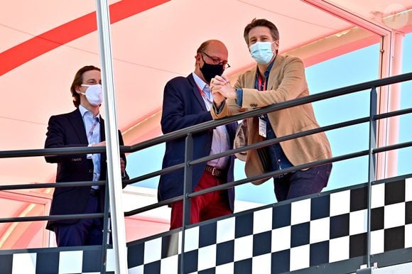 Le prince Serge de Yougoslavie et le prince Emmanuel  Philibert de Savoie durant la seconde journée du 12eme Grand Prix Historique de Monaco. Cet événement se déroule du 23 au 25 avril 2021. Le public, avec une jauge bien définie, a pu prendre place dans les tribunes ce samedi et il en sera de même pour dimanche. Pour cela il faudra être monégasque, ou résident  ou avoir une réservation d'hôtel en Principauté. 
© Bruno Bebert / Bestimage