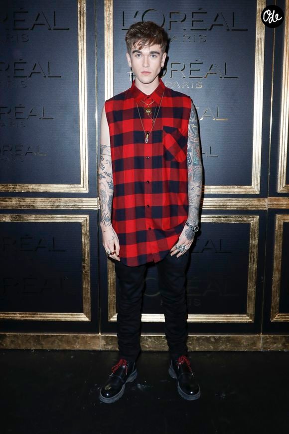 Gabriel-Kane Day-Lewis (le fils d'Isabelle Adjani) - Photocall - Soirée "Gold Obsession" de L'Oréal à la Monnaie de Paris lors de la Fashion Week de Paris, le 2 octobre 2016. © Olivier Borde/Bestimage