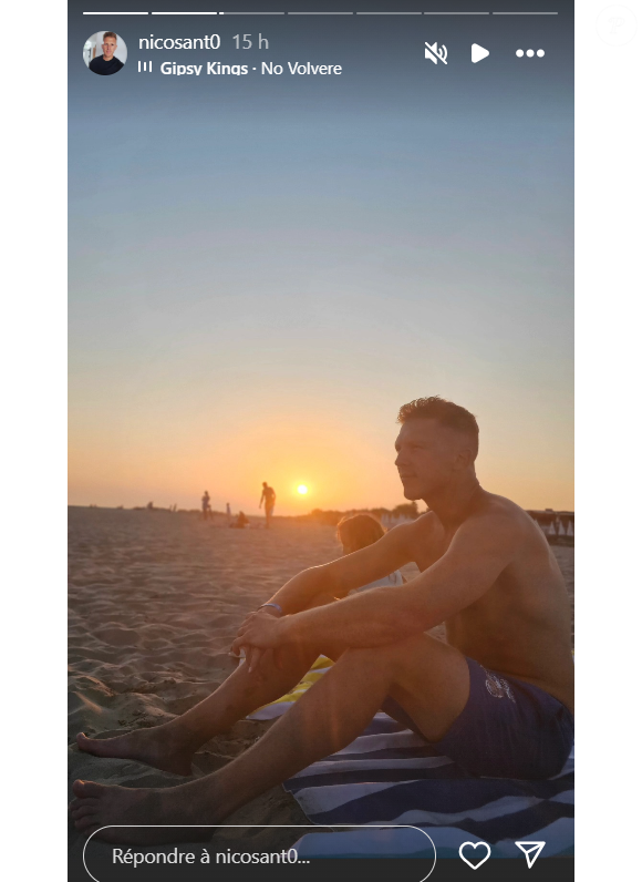 En bref, il semble heureux et épanoui par ces instants précieux.

Nicolas Santoro en vacances avec ses six enfants, son ex-femme Camille Santoro malade.