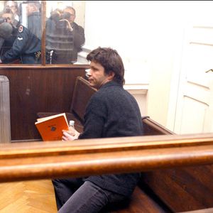 Ouverture du procès du musicien français Bertrand Cantat au palais de justice de Vilnius. Bertrand Cantat. 16 mars 2004 © Hounsfield-Mousse/ABACA