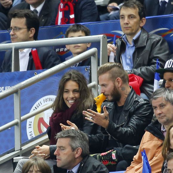 M.Pokora (Matt Pokora) et Scarlett assistent au match amical France-Norvège au Stade de France à Saint-Denis le 27 mai 2014. © Agence / Bestimage