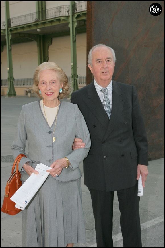 Marie-Josèphe Balladur et Edouard Balladur en 2008 à Paris.
 ©BERTRAND RINDOFF PETROFF / BESTIMAGE