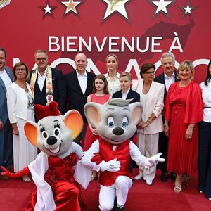 Le prince Albert II de Monaco, la princesse Charlène de Monaco, la princesse Gabriella de Monaco, comtesse de Carladès, et le prince Jacques de Monaco, marquis des Baux, assistent à l’inauguration de l’espace thématique consacré à la Principauté de Monaco à Europa-Park, à Rust, en Allemagne, le 29 juin 2026. © Dana Press/Bestimage
