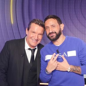 Benjamin Castaldi, Cyril Hanouna sur le plateau de l’enregistrement de l’émission « Face à Hanouna » présentée par C.Hanouna et diffusée sur C8 le 2 Novembre 2024, à Paris, France, le 31 octobre 2024. © Jack Tribeca / Bestimage