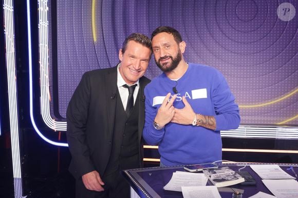 Benjamin Castaldi, Cyril Hanouna sur le plateau de l’enregistrement de l’émission « Face à Hanouna » présentée par C.Hanouna et diffusée sur C8 le 2 Novembre 2024, à Paris, France, le 31 octobre 2024. © Jack Tribeca / Bestimage