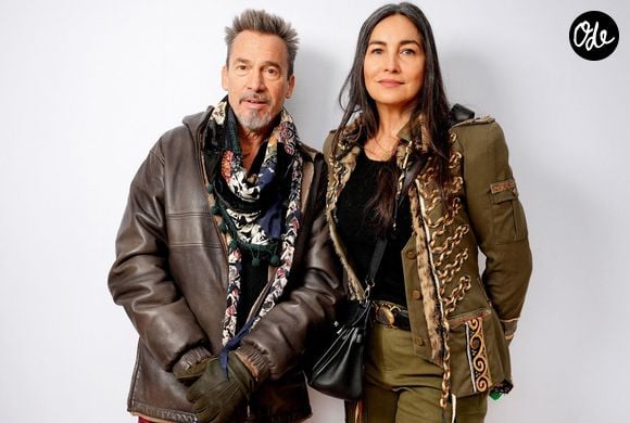 Florent Pagny et sa femme Azucena au défilé Stella McCartney prêt-à-porter automne-hiver lors de la Fashion Week de Paris. © Bestimage