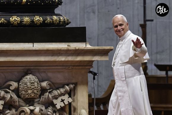 Le pape Léon XIV lors de l'audience générale hebdomadaire à la basilique Saint-Pierre au Vatican, le 26 août 2026. © Evandro Inetti/ZUMA Press Wire/Bestimage