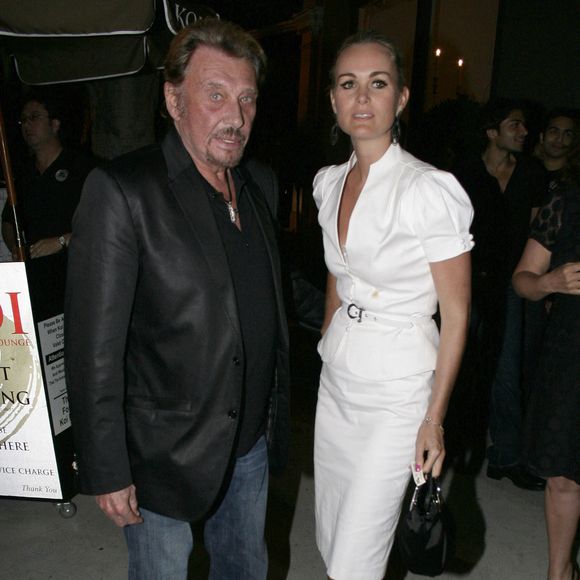 23615, WEST HOLLYWOOD, CALIFORNIE - Samedi 19 juillet 2008. Le légendaire crooner français Johnny Hallyday et son épouse Laeticia Boudou dînent au restaurant Koi de West Hollywood. Photo ; David Tonnessen, PCN/ABACAPRESS.COM