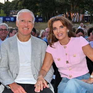 Didier Deschamps et sa femme Claude durant la 2ème soirée de la seconde édition des Théâtrales d'Eze avec Mélanie Page dans la pièce "Je m'appelle Georges" à l'oppidum du Col d'Eze, le 3 août 2024.  © Bruno Bebert / Bestimage