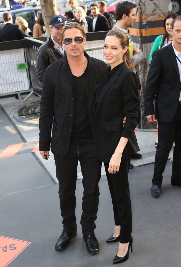 Brad Pitt et Angelina Jolie a l'arrivee pour l'avant-premiere du film "World War Z" a Paris le 03/06/2013. Photo : BORDENAVE-MOREAU / BESTIMAGE