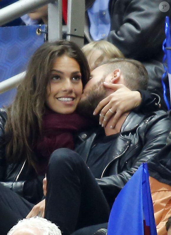 M.Pokora (Matt Pokora) et Scarlett Baya assistent au match amical France-Norvège au Stade de France à Saint-Denis le 27 mai 2014. © Agence / Bestimage