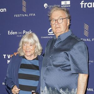 Marie-France Brière et Dominique Besnehard au photocall de la soirée d'ouverture de la 19ème édition du festival du film francophone d'Angoulême, le 24 août 2026. © COADIC GUIREC / BESTIMAGE