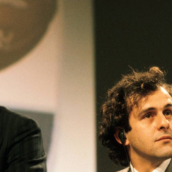 Archives -  Franz Beckenbauer et Michel Platini. © Imgo / Panoramic / Bestimage