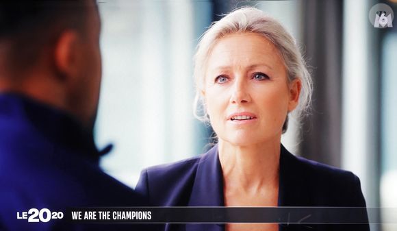 Anne-Sophie Lapix, comme l'ensemble de RTL, fait face au départ d'un collaborateur.

Captures d'écran de la première émission de Anne-Sophie Lapix "20 20" sur M6 avec son premier invité Kylian Mbappé le 7 septembre 2025.

© Alain Guizard / Bestimage
