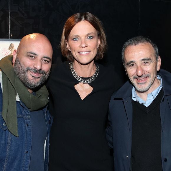 Exclusif - Jérôme Commandeur, Anne Le Nen (Co-autrice de la pièce) et Elie Semoun - Générale de la Pièce "On va tous être d'accord… ou pas " au théâtre Lepic à Paris le 6 Mai 2025. © Bertrand Rindoff/Bestimage