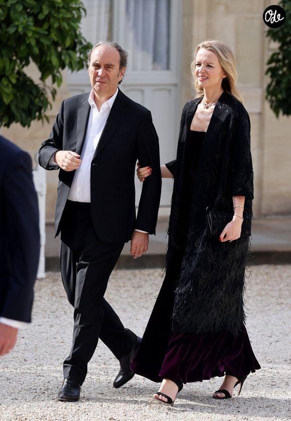 Xavier Niel et sa compagne Delphine Arnault - Dîner d'état en l'honneur du président des Etats-Unis et sa femme au palais de l'Elysée à Paris, à l'occasion de leur visite officielle en France. Le 8 juin 2024
© Jacovides-Moreau / Bestimage