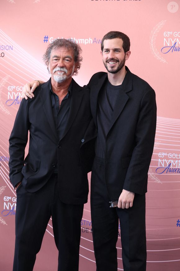 Olivier Marchal et Victor Belmondo - Photocall et cérémonie de clôture de la 63ème édition du Festival de Télévision de Monte-Carlo (63rd Golden Nymph) au Grimaldi Forum à Monaco
 le 18 juin 2024.

© Denis Guignebourg / Bestimage