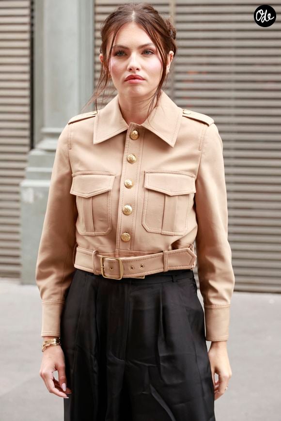 Thylane Blondeau arrive au défilé de mode ZIMMERMANN lors de la Fashion Week de Paris, Prêt-à-Porter Femme Printemps-Été 2026 au Carreau du Temple à Paris, lundi 6 octobre 2025.

© Christophe Aubert via Bestimage