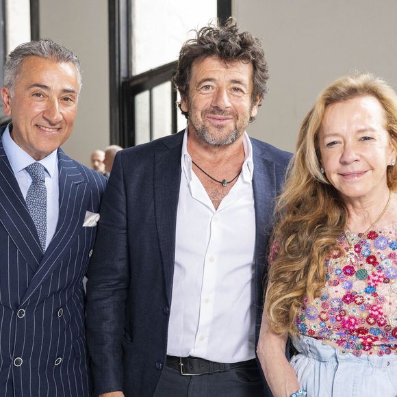 Sofiane Salah Kaabi, Patrick Bruel et Caroline Scheufele - Les célébrités au défilé Tamara Ralph Collection Haute Couture Automne/Hiver 2025-2026 lors de la Fashion Week de Paris (PFW) le 7 juillet 2025. © Da Silva / Perusseau /Bestimage