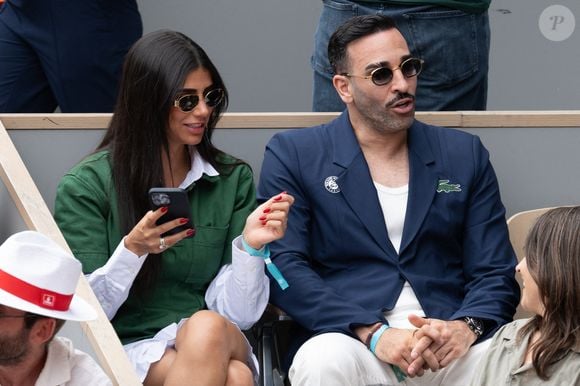 Louana Franco et Adil Rami assistent au tournoi Roland Garros 2025 le 1er juin 2025 à Paris, France. Photo by Laurent Zabulon/ABACAPRESS.COM