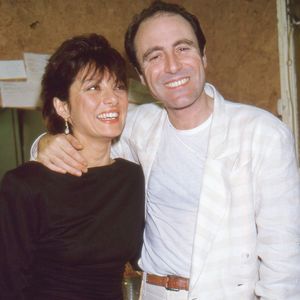 Michel Delpech et sa femme Geneviève à l'Olympia à Paris le 7 avril 1984.