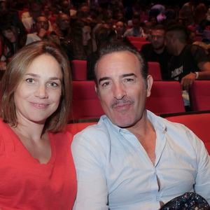 Exclusif - Nathalie Pechalat et son mari Jean Dujardin - People à la représentation exceptionnelle du spectacle musical "Sur la route Enchantée" de Chantal Goya au Palais des Congrès de la Porte Maillot à Paris - © Jack Tribeca / Bestimage