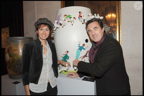 Francois Cluzet et Valerie Bonneton - soiree pour le grand vin du Languedoc "Chateau Puech-Haut" a l'Hotel Westin a Paris. Avec une exposition de barriques de "Chateau Puech Haut" dessinees par Jean Claude Dreyfus et Chantal Thomass.
RACHID BELLAK / BESTIMAGE