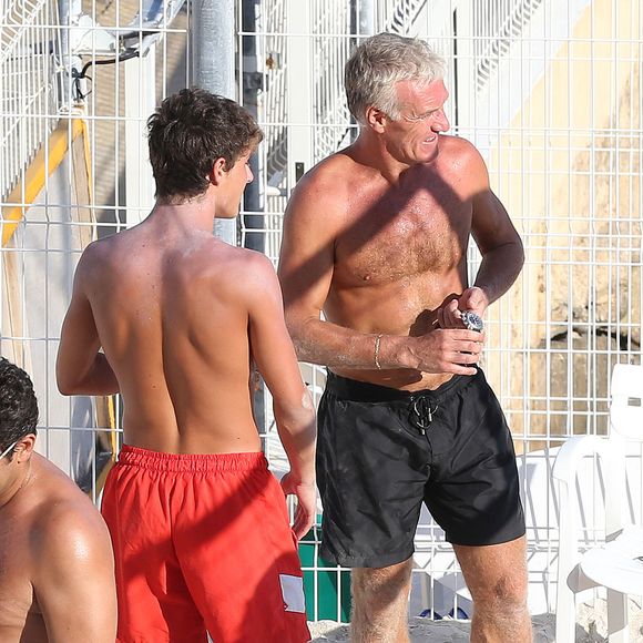 Dylan occupe un gros poste dans la finance.

Didier Deschamps, le sélectionneur de l'équipe de France de Football, joue au beach volley avec son fils Dylan a Monaco, le 22 aout 2013.