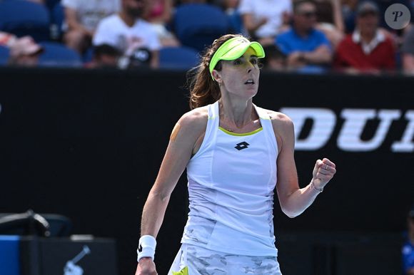 Alize Cornet (FRA) lors de son match du premier tour de l'Open d'Australie 2024 au Melbourne Park à Melbourne, AUSTRALIE, le 14 janvier 2024. Photo par Corinne Dubreuil/ABACAPRESS.COM