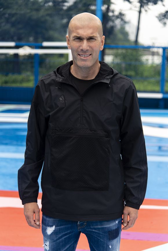 Zinédine Zidane - À l'occasion du 20ème anniversaire de la victoire des Bleus en Coupe du monde, l'ex-entraîneur du Real Madrid inaugure un terrain pour les jeunes à côté du Stade de France le "playground ZZ 10", à Saint-Denis, Seine Saint-Denis, France, le 11 juin 2018.  Bestimage