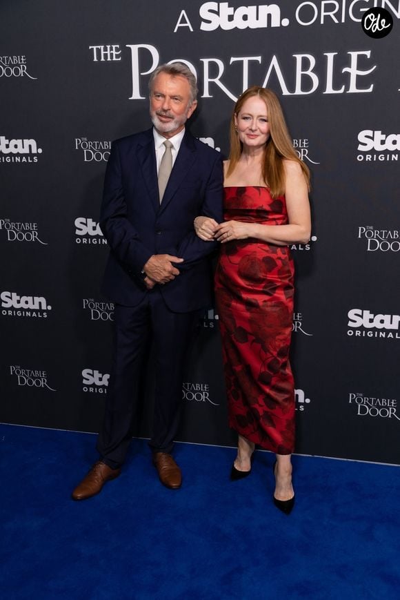 Sam Neill , Miranda Otto au Photocall de la première du film "The Portable Door" à Moore Park, Australie, le 23 mars 2023.