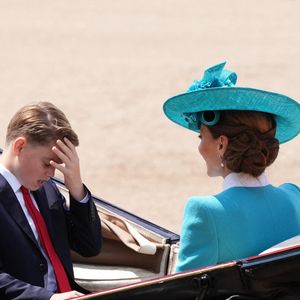 (de gauche à droite) Le prince Louis, le prince George, la princesse de Galles et la princesse Charlotte lors de la cérémonie de la montée des couleurs à Horse Guards Parade, au centre de Londres, à l'occasion de l'anniversaire officiel du roi Charles III. Date de la photo : samedi 14 juin 2025. ... Cérémonie de remise des couleurs ... 14-06-2025 ... Londres ... UK ... Le crédit photo doit être lu comme suit : Jonathan Brady/PA Wire. Numéro de référence unique : 80648471 ... Voir l'article de PA ROYAL Trooping. Le crédit photo doit être lu comme suit : Jonathan Brady/PA Wire