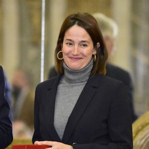 Marie Gillain - Le roi Philippe et la reine Mathilde de Belgique reçoivent les personnalités auxquelles une distinction sera accordée au palais royal à Bruxelles, le 1er décembre 2022. Photonews / Bestimage