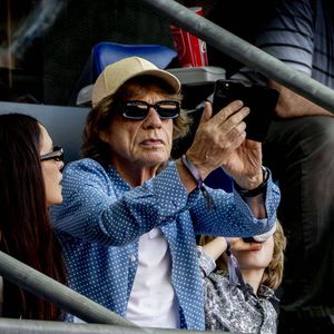 Mick Jagger, Melanie Hamrick, Athlétisme au Stade de France dans le cadre des Jeux Olympiques d'été 2024 à Paris, France, 10 août 2024 (Dana Press / Bestimage).