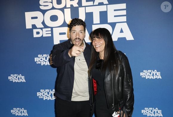 Redouane Bougheraba et sa femme Jennifer Cassandri - Avant-Première "Sur la Route de Papa" UGC Bercy à Paris le 16 juin 2025. © Marc Ausset-Lacroix/Bestimage