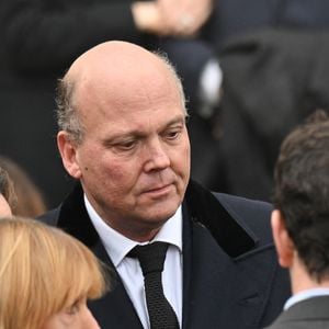 Le prince Serge de Yougoslavie - Sorties des obsèques de Didier Guillaume (ancien ministre de l'Agriculture entre 2018 et 2020 et ancien Ministre d'Etat de Monaco 2024–2025)  en la cathédrale Notre-Dame-Immaculée de Monaco le 23 janvier 2025. © Bruno Bebert/Bestimage