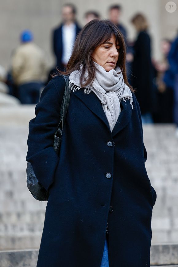Estelle Denis - Sorties de la cérémonie religieuse en hommage à Rolland Courbis en l'église de la Madeleine à Paris, France, le 14 janvier 2026. © Jacovides-Moreau/Bestimage